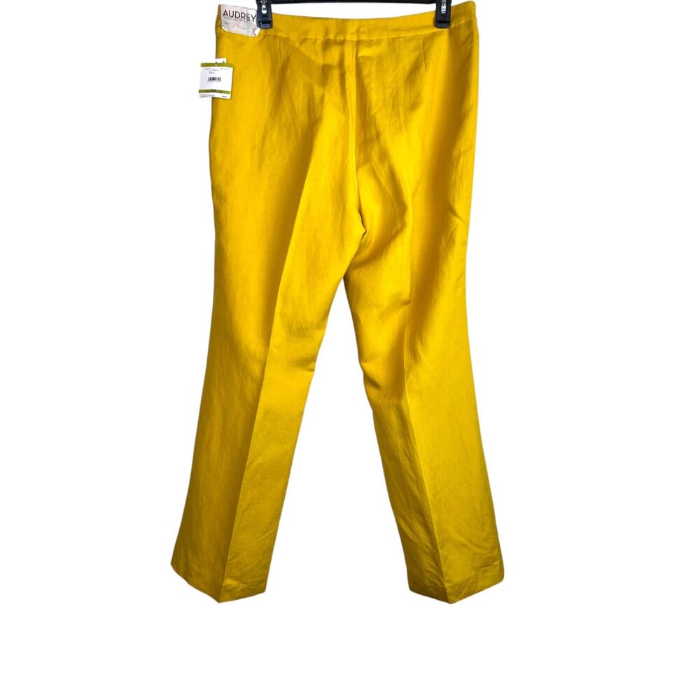 Kasper the Audrey Linen Trouser Straight Leg in Butterscotch Yellow Women's 14 - Picture 7 of 15